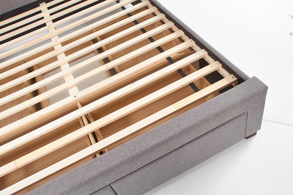 Veera voodiraam pesusahtlitega, 160x200 cm, hall