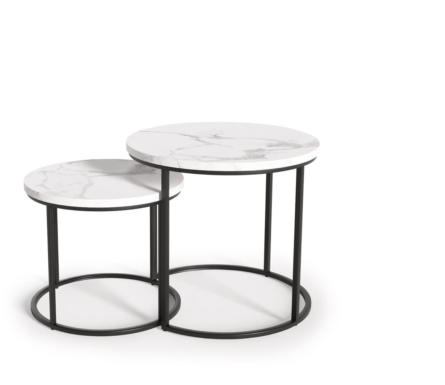 Luna laudade komplekt, valge marmor