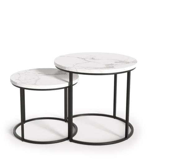 Luna laudade komplekt, valge marmor