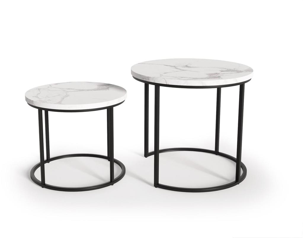 Luna laudade komplekt, valge marmor