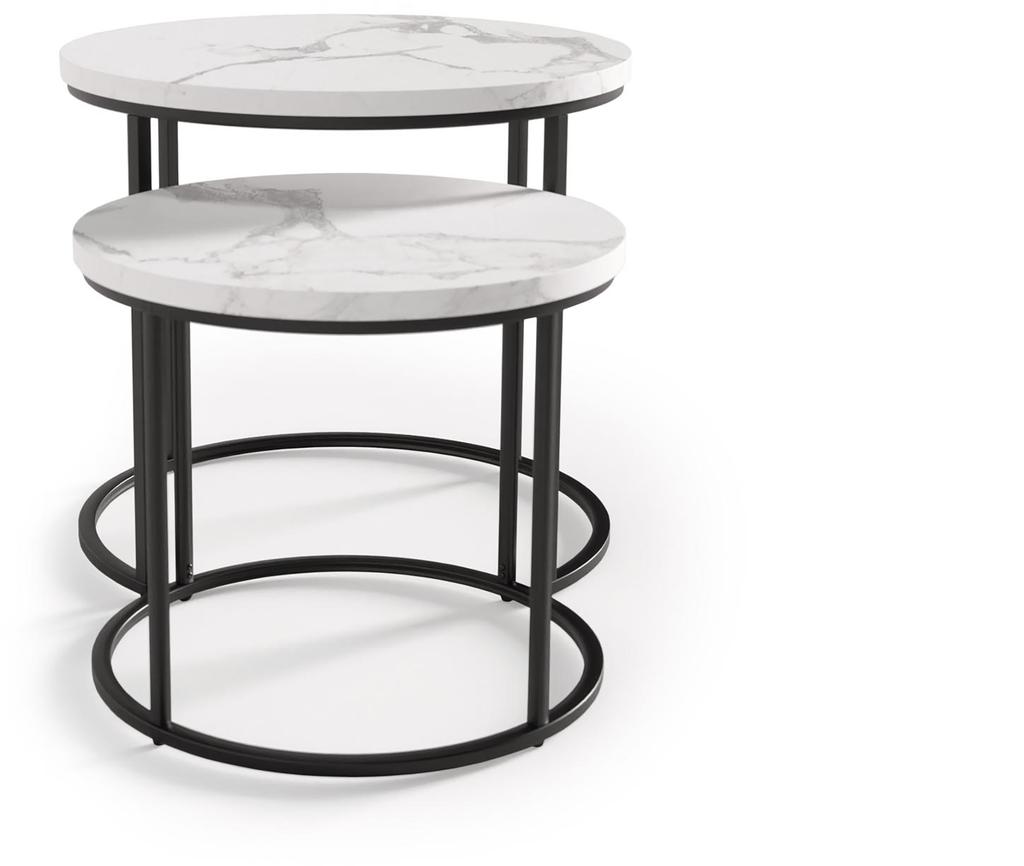 Luna laudade komplekt, valge marmor