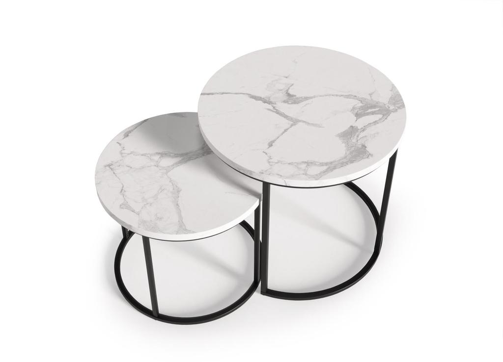 Luna laudade komplekt, valge marmor