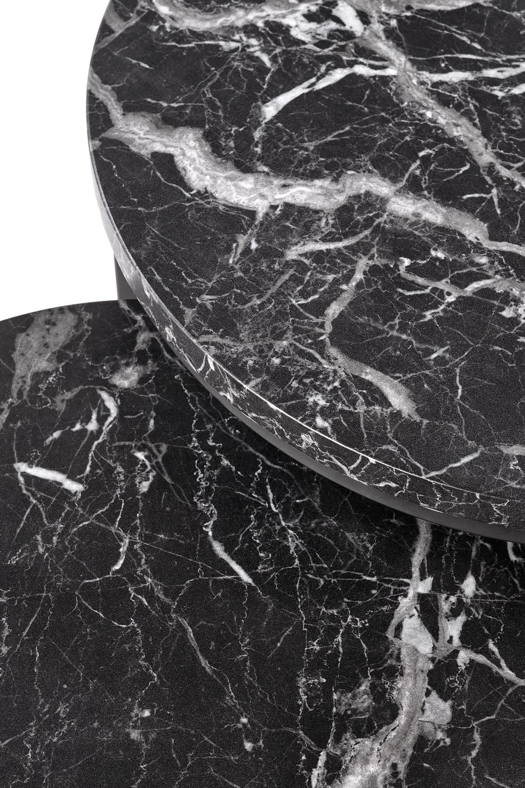 Luna laudade komplekt, must marmor