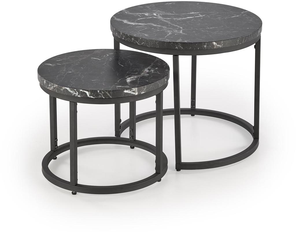 Luna laudade komplekt, must marmor