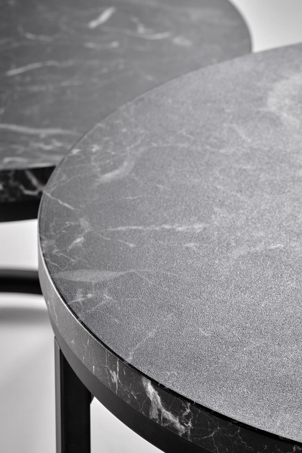 Luna laudade komplekt, must marmor