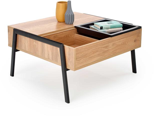 Rhea diivanilaud panikaikadega, tammespoon/must