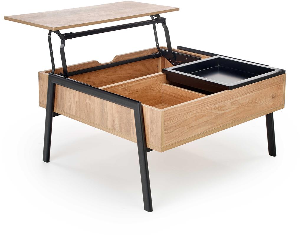 Rhea diivanilaud panikaikadega, tammespoon/must