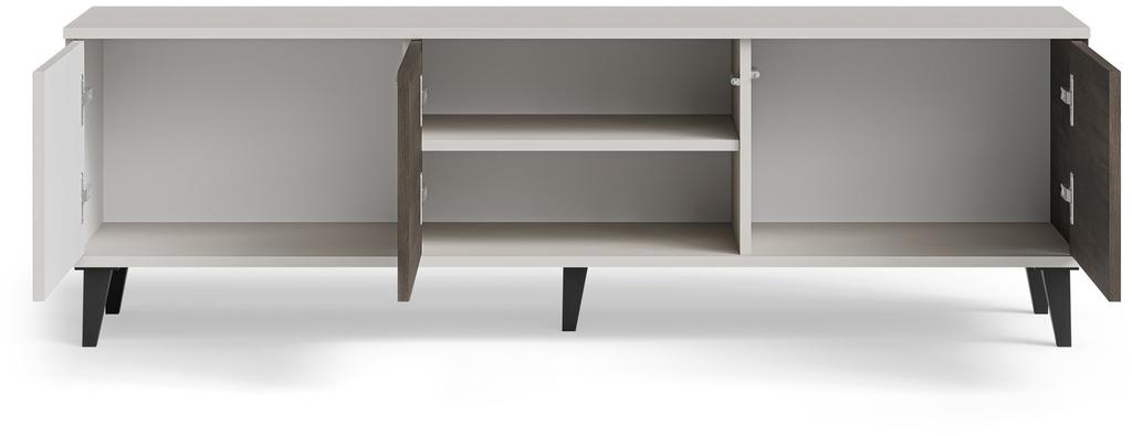 Evelyn tv-alus, kolm ust, 150 cm, pähkel/kašmiir