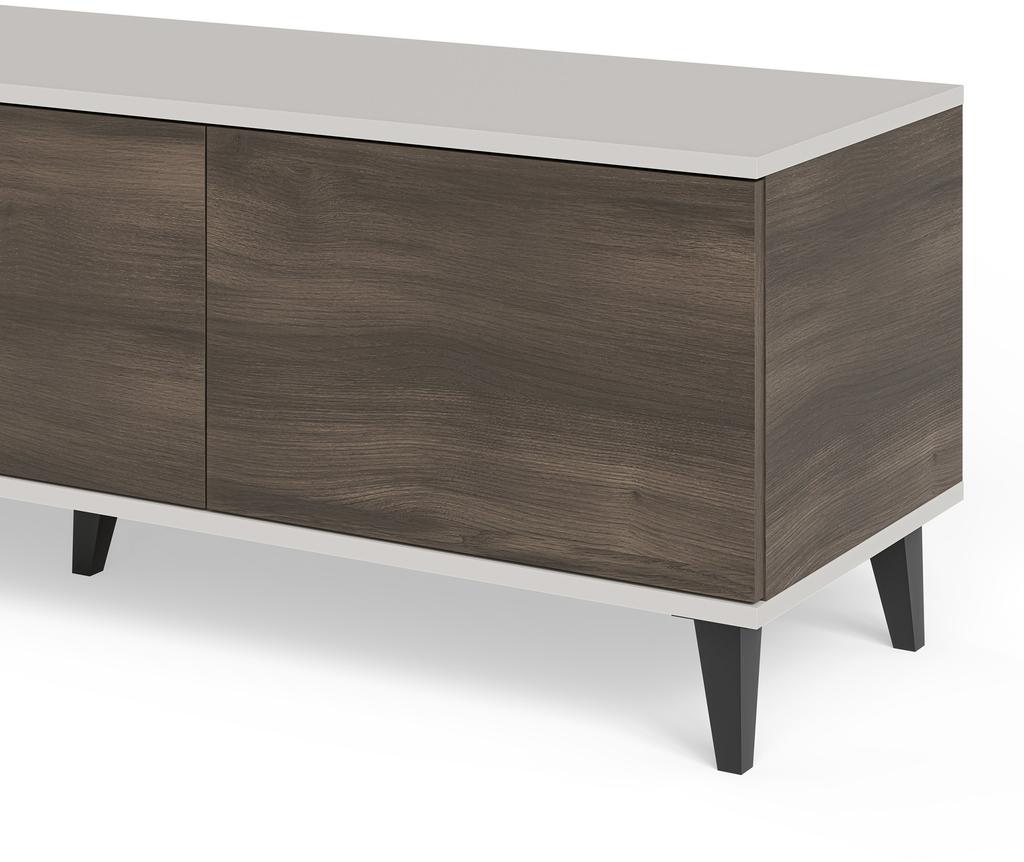 Evelyn tv-alus, kolm ust, 150 cm, pähkel/kašmiir