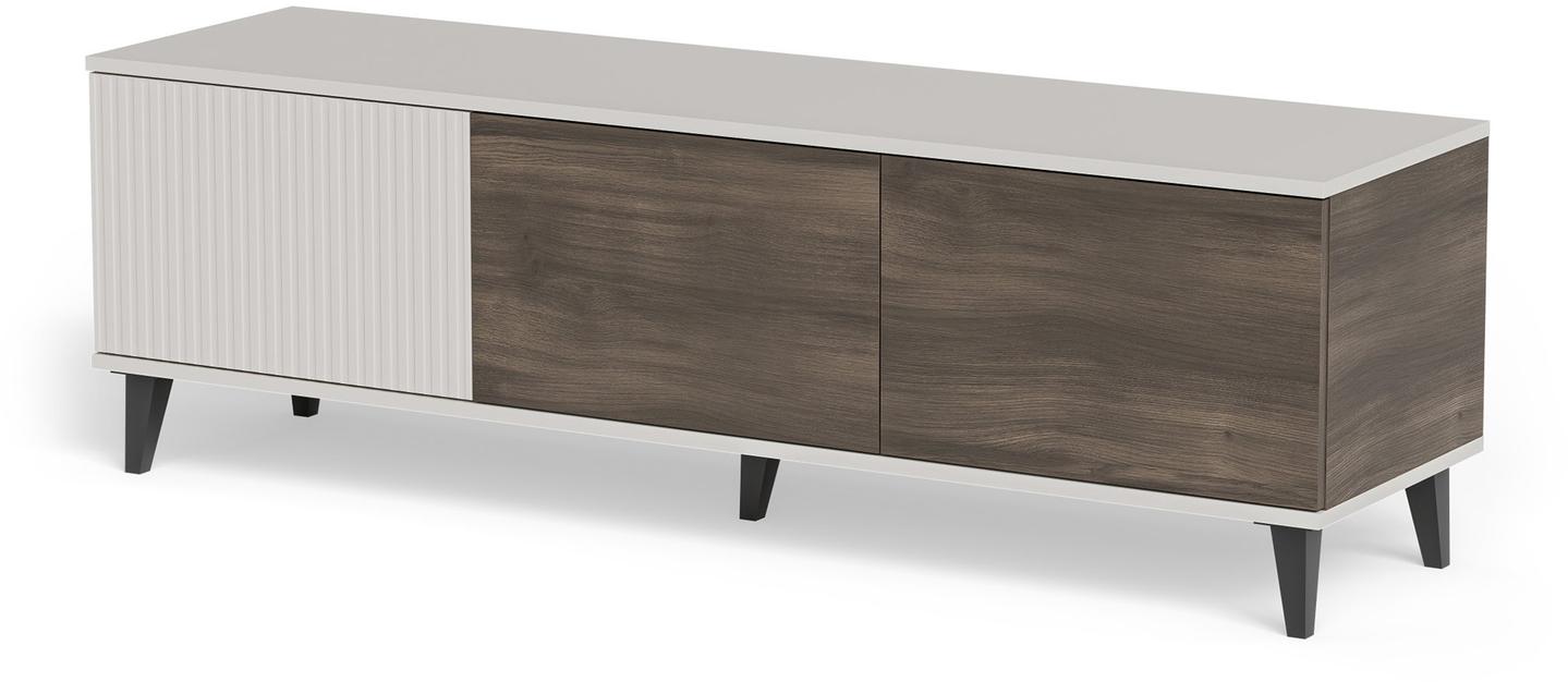 Evelyn tv-alus, kolm ust, 150 cm, pähkel/kašmiir