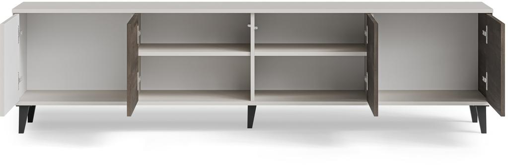 Evelyn tv-alus, 4 ust, 200 cm, pähkel/kašmir