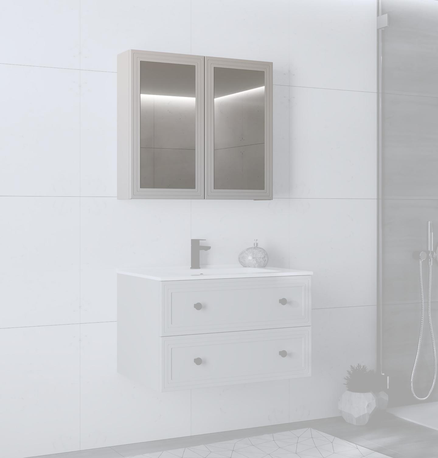 Luoto peegelkapp, 80 cm, kašmiir