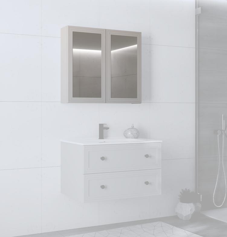 Luoto peegelkapp, 80 cm, kašmiir