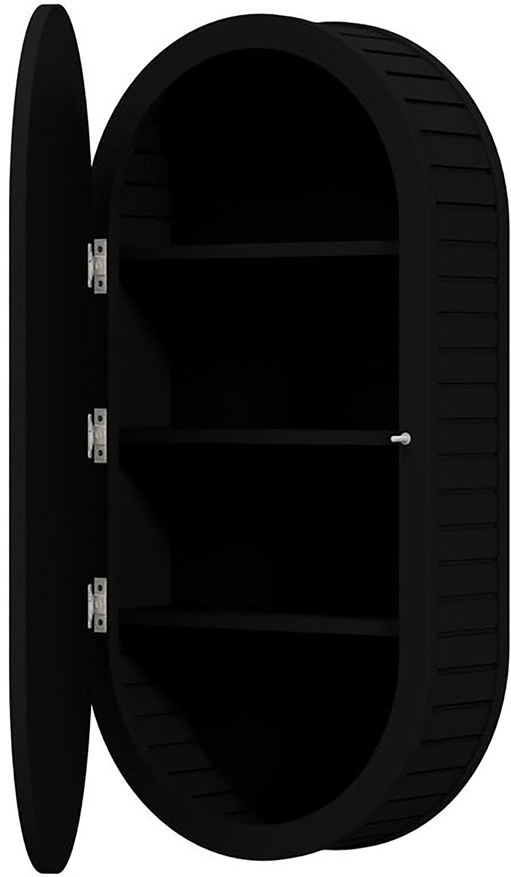 Loiske vannitoa peeglikapp, must