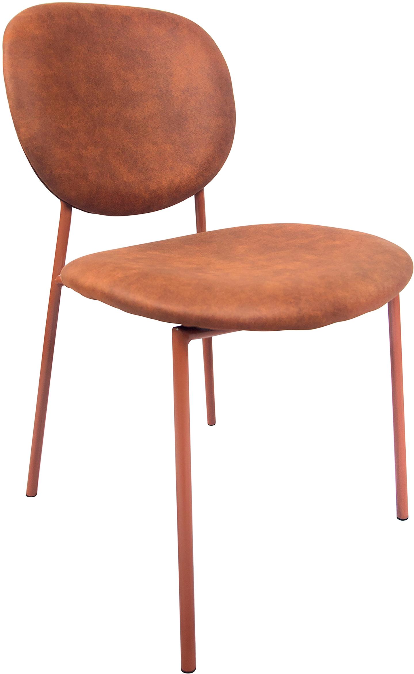 Saga söögitool, pruun metallraam / pruun kangas