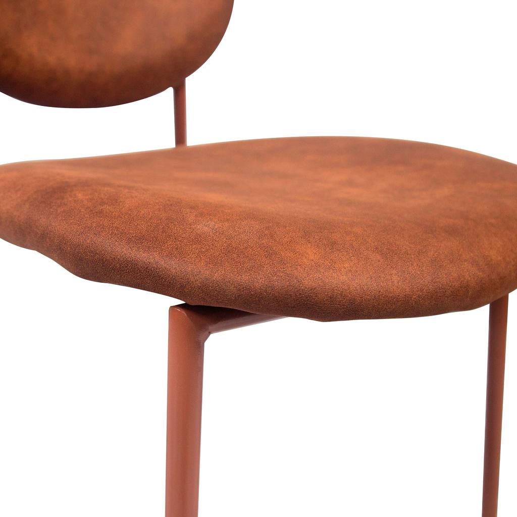 Saga söögitool, pruun metallraam / pruun kangas