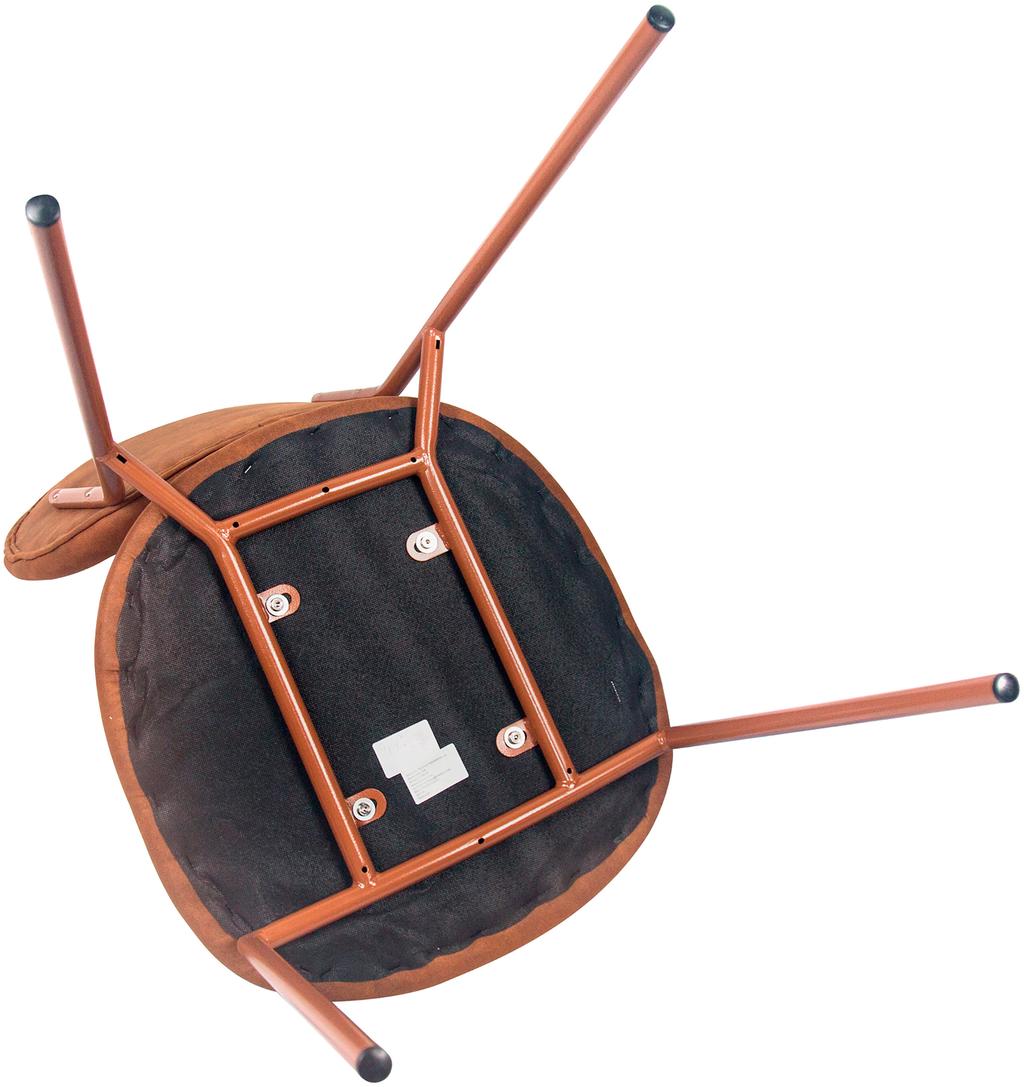 Saga söögitool, pruun metallraam / pruun kangas