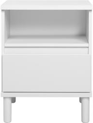 Pisipilt: Sata kummut nr. 2. 47 cm, 1 sahtlit + ava, valge, ümar jalg