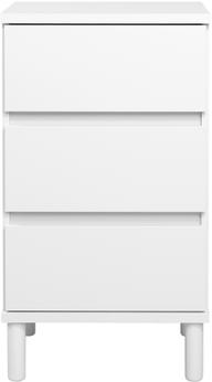 Pisipilt: Sata kummut nr. 3. 47 cm, 3 sahtlit, valge, ümar jalg