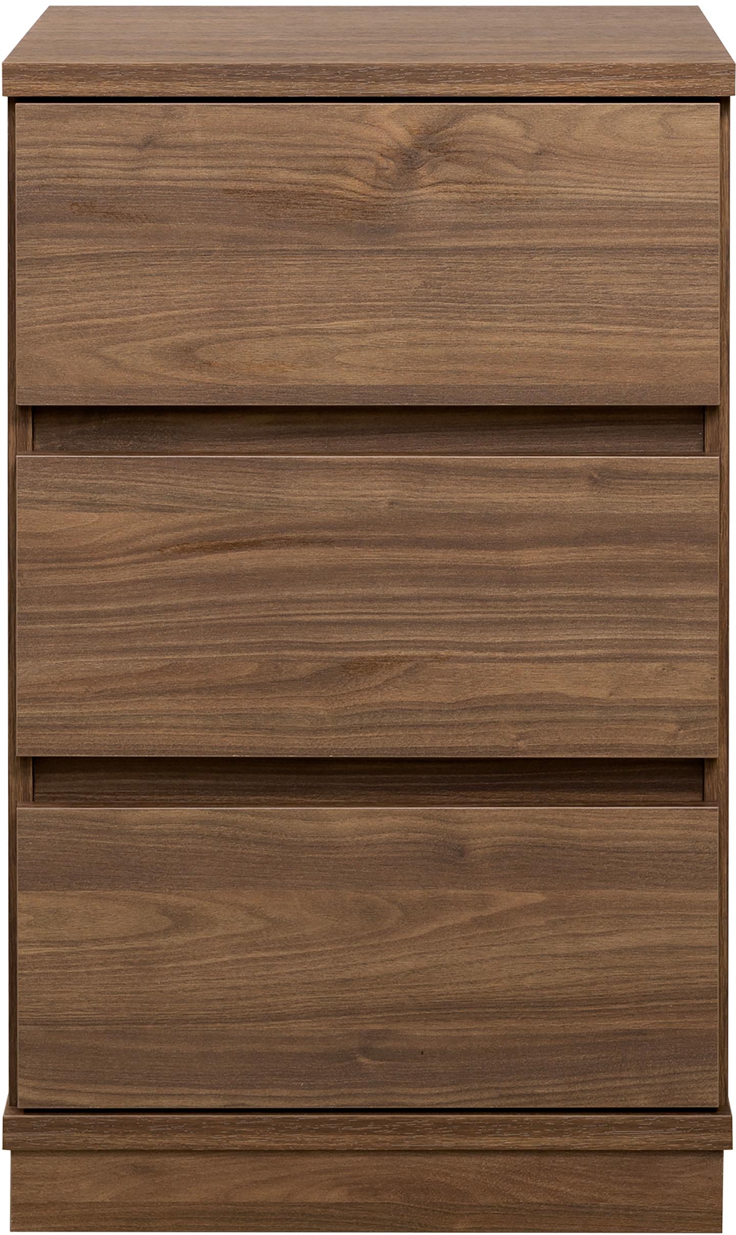 Sata kummut nr. 3. 47 cm, 3 sahtlit, pruun, sokkel