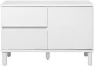 Pisipilt: Sata kummutkapp nr. 10. 92 cm, uks paremal + 2 sahtlit, valge, ümar jalg