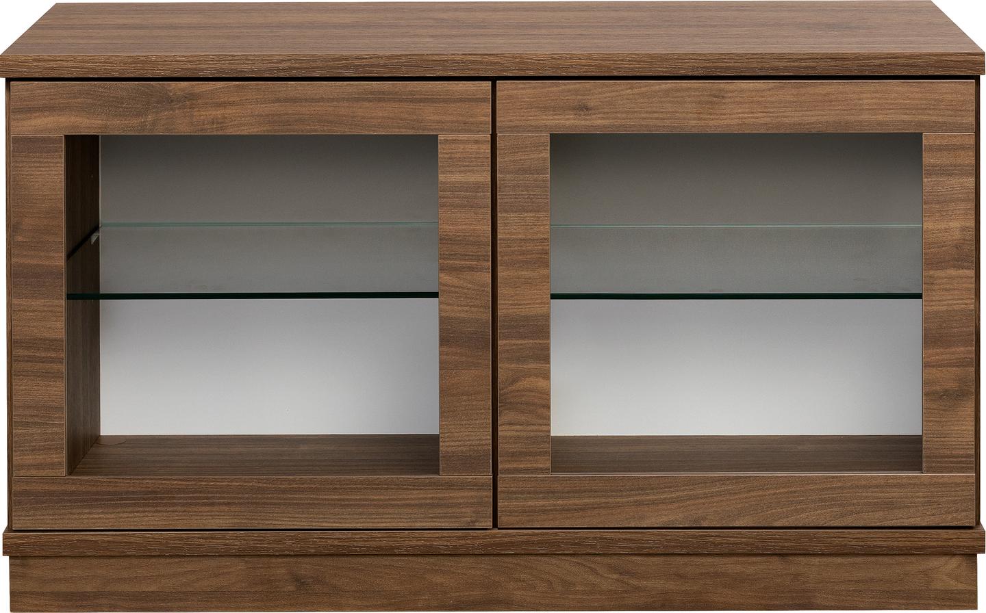 Sata klaasustega kapp nr. 11. 92 cm, pruun, sokkel