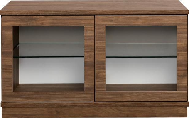 Sata klaasustega kapp nr. 11. 92 cm, pruun, sokkel