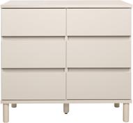 Pisipilt: Sata kummut nr. 21. 92 cm, 6 sahtlit, greige, ümar jalg