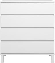 Pisipilt: Sata kummut nr. 23. 92 cm, 4 sahtlit, valge, kandiline jalg