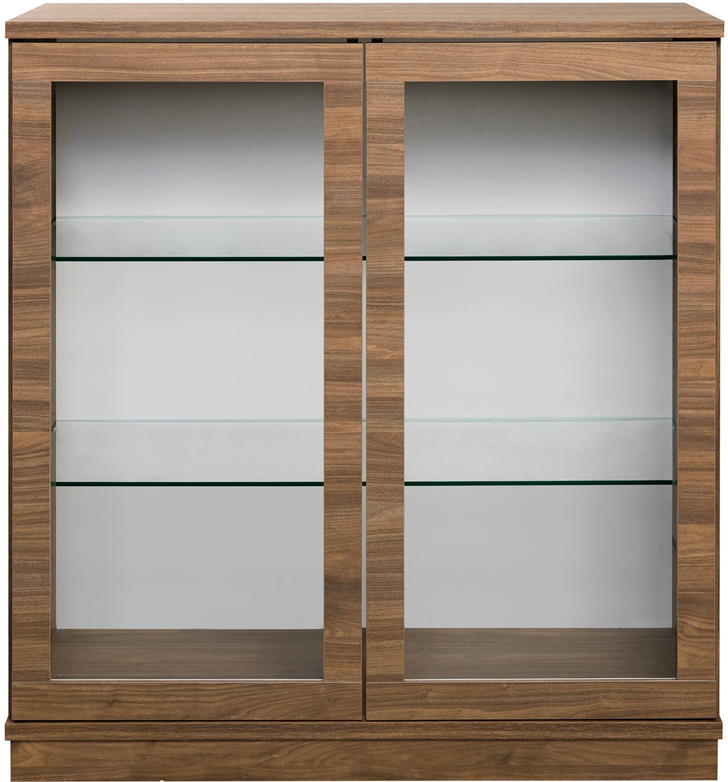 Sata klaasustega kapp nr. 26. 92cm pruun, sokkel