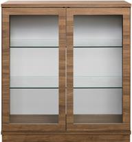 Pisipilt: Sata klaasustega kapp nr. 26. 92cm pruun, sokkel