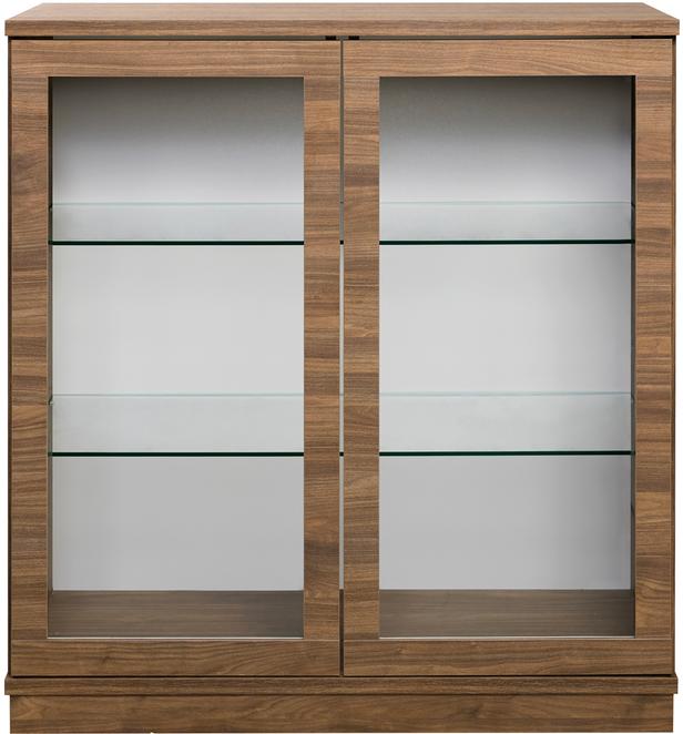 Sata klaasustega kapp nr. 26. 92 cm, pruun, sokkel