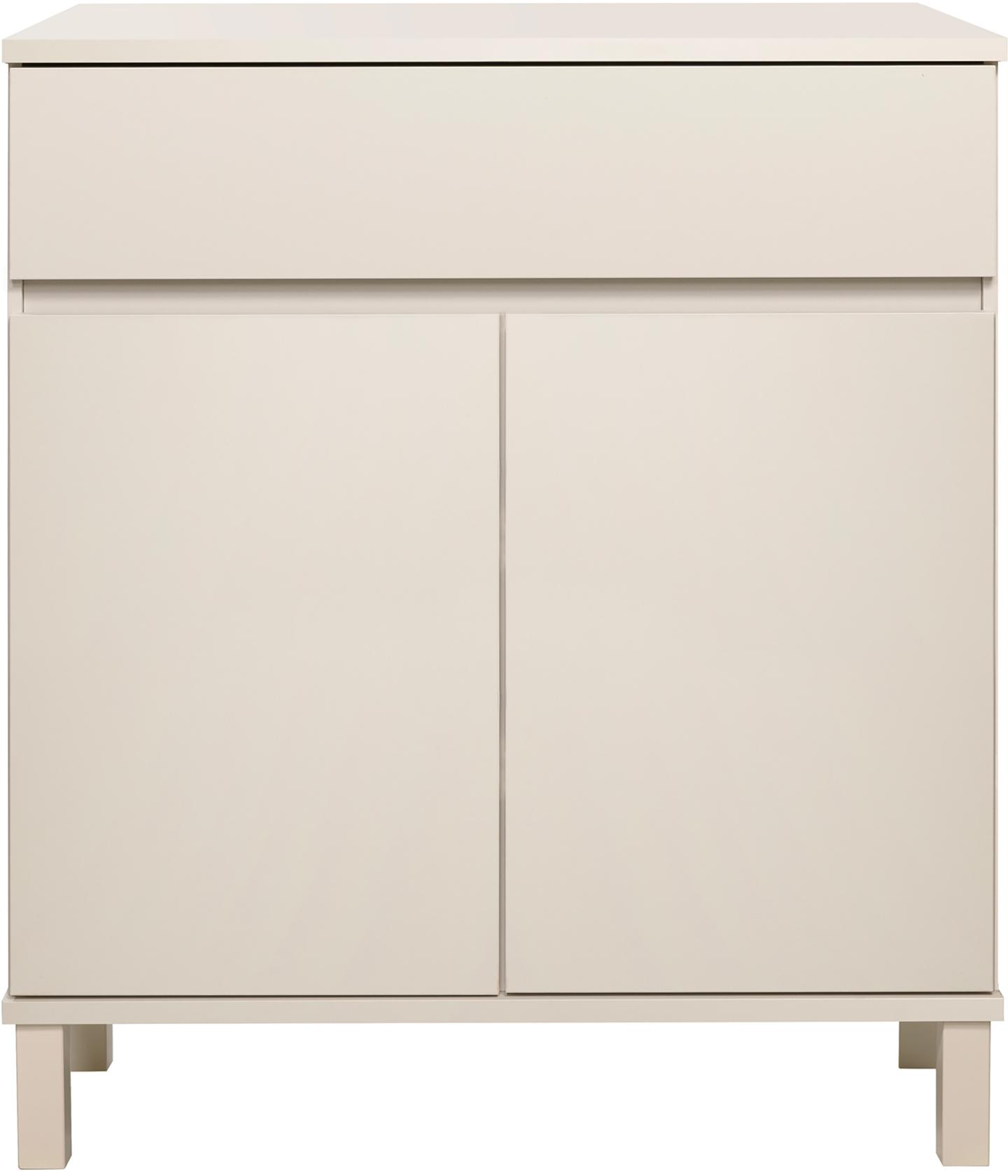 Sata kummutkapp nr. 28. 92 cm, uks + 1 sahtel, greige, kandiline jalg