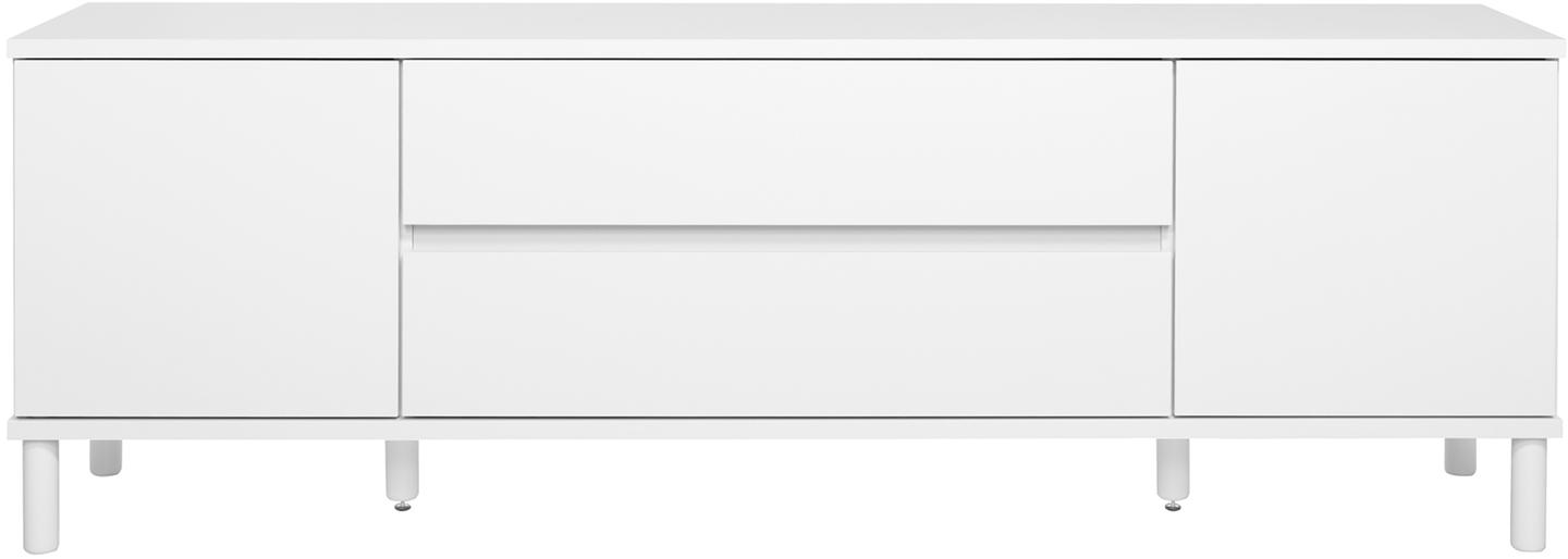 Sata kapp nr. 42. 183 cm, 2 ust + 2 sahtlit, valge, ümar jalg