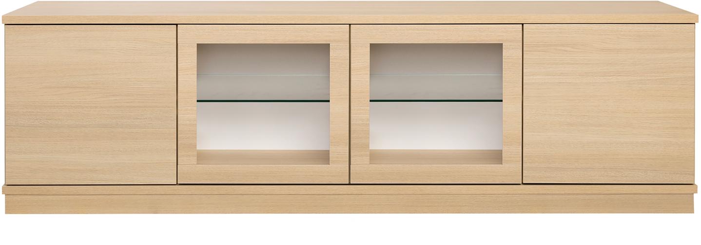 Kapp Sata nr. 43. 183cm 2 ust + 2 klaasust hele tamm, sokkel
