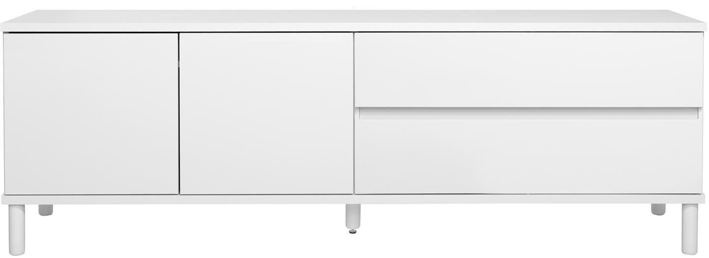 Sata kapp nr. 45. 183 cm, 2 ust vasakul + 2 sahtlit, valge, ümar jalg