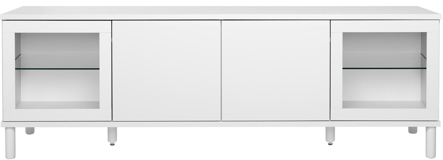 Kapp Sata nr. 50. 183cm 2 ust + 2 klaasust valge, ümar jalg