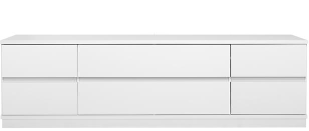 Sata kapp nr. 51. 183 cm, 6 sahtlit, valge, sokkel