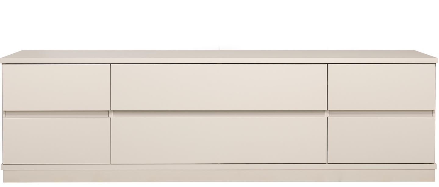 Sata kapp nr. 51. 183 cm, 6 sahtlit, greige, sokkel