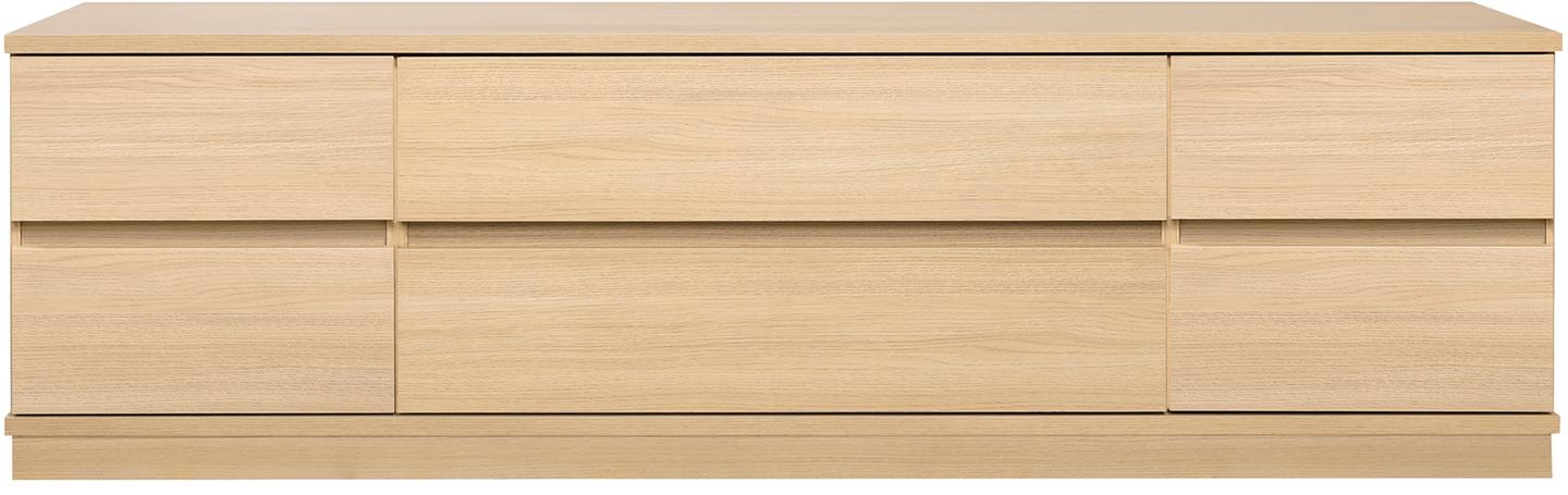 Sata kapp nr. 51. 183 cm, 6 sahtlit, hele tamm, sokkel