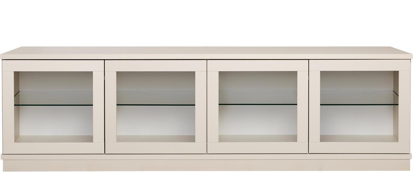 Sata kapp nr. 52. 183 cm, 4 klaasust, greige, sokkel