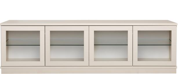 Sata kapp nr. 52. 183 cm, 4 klaasust, greige, sokkel