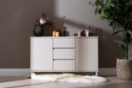 Pisipilt: Sata puhvetkapp nr. 53. 138cm 2 ust + 3 sahtlit greige, ümar jalg