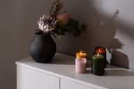 Pisipilt: Sata puhvetkapp nr. 53. 138cm 2 ust + 3 sahtlit greige, ümar jalg