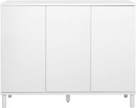 Pisipilt: Sata kõrge puhvetkapp nr. 65. 138 cm, 3 ust, valge, ümar jalg