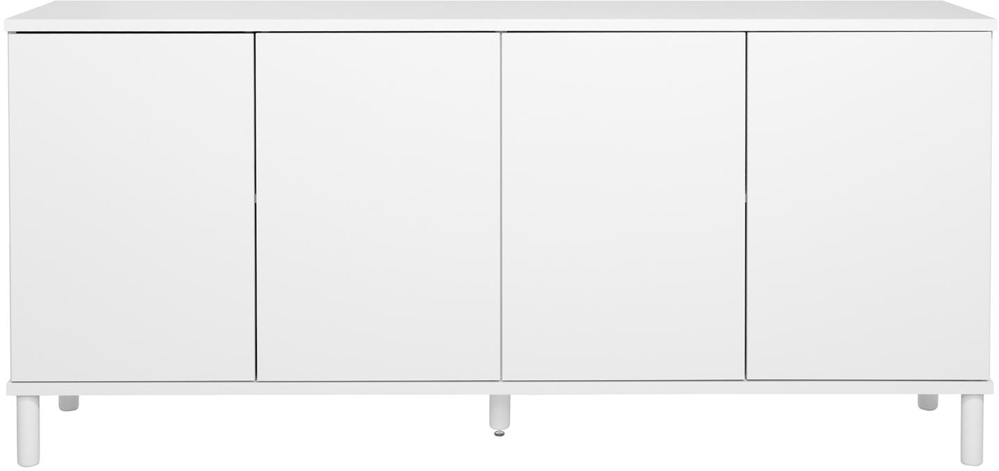 Sata lai puhvetkapp nr. 84. 183 cm, 4 ust, valge, ümar jalg