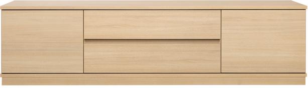 Sata kapp nr. 89. 200 cm, 2 ust  + 2 sahtlit, hele tamm, sokkel