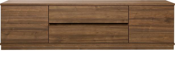 Sata kapp nr. 89. 200 cm, 2 ust  + 2 sahtlit, pruun, sokkel