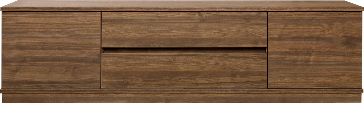 Sata kapp nr. 89. 200 cm, 2 ust + 2 sahtlit, pruun, sokkel