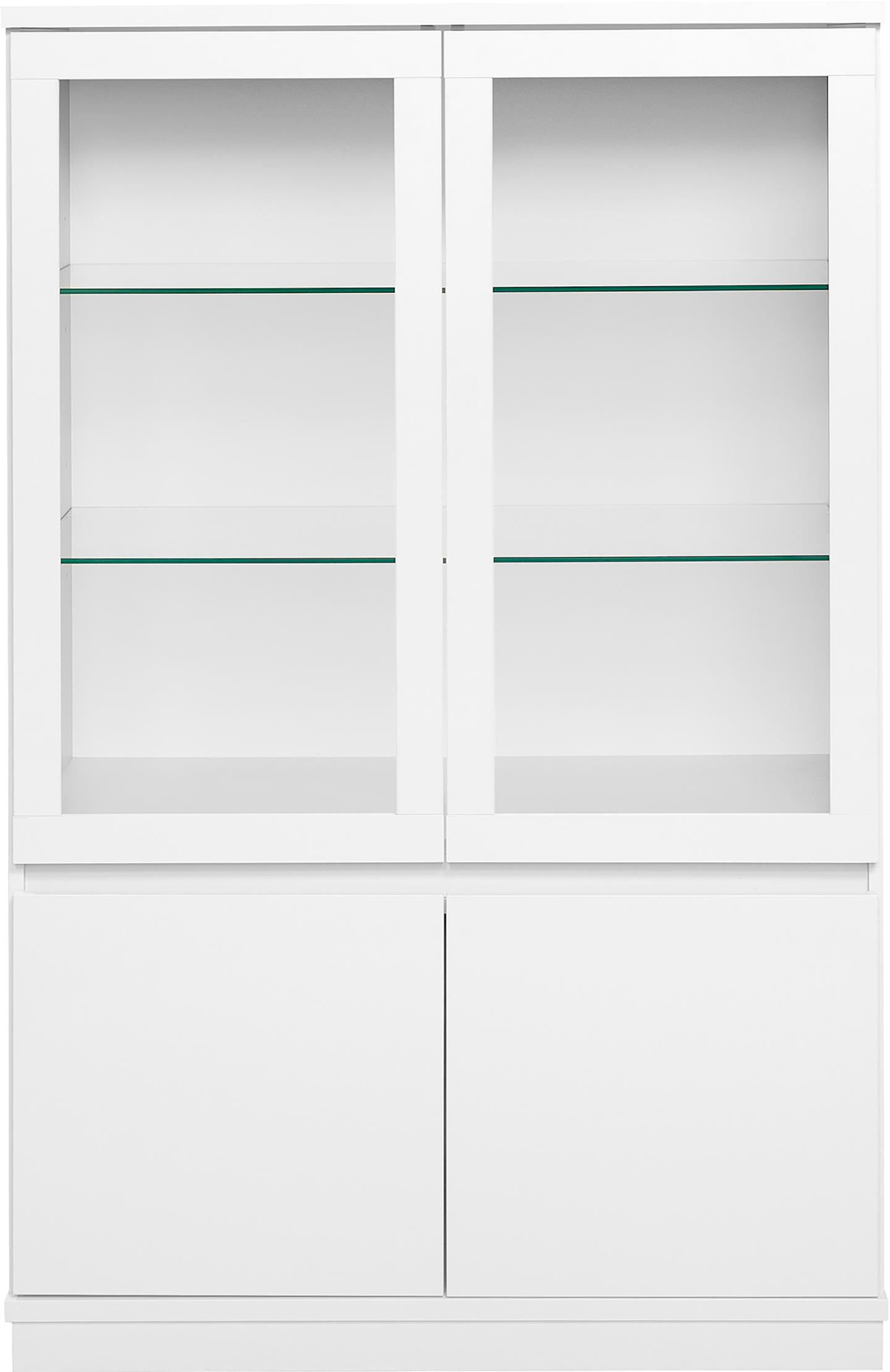 Sata madal vitriin nr. 95. 92cm 2 ust valge, sokkel